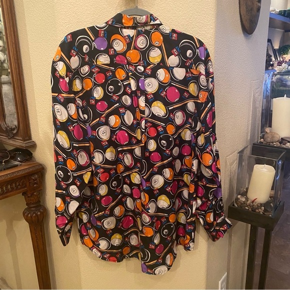 Vintage ONE EIGHT HUNDRED Multicolor 100% Silk Billiard Cue Balls Top-Medium - Picture 4 of 7